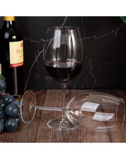 6 bohemia crystal red wine glasses "Colibri"