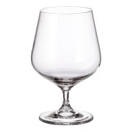 6 Bohemia Crystal Cognac glasses "Strix"