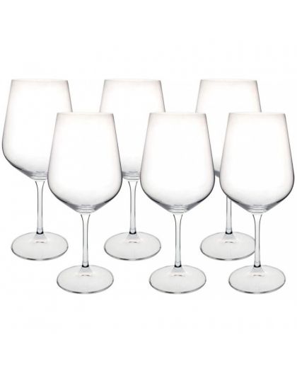 6 кристални чаши за червено вино "Стрикс" 580мл
