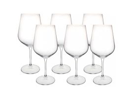 6 bohemia crystal red wine glasses "Strix" 580ml