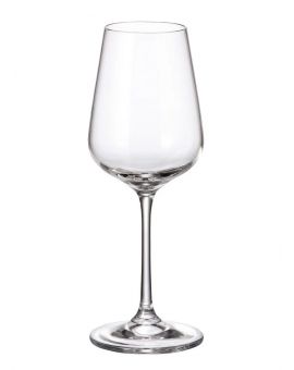 6 bohemia crystal white wine glasses "Strix"
