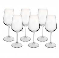 6 bohemia crystal white wine glasses "Strix" 360ml