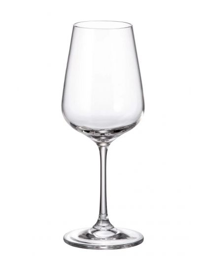 6 bohemia crystal white wine glasses "Strix" 360ml