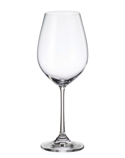 6 bohemia crystal red wine glasses "Columba" 650ml