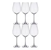 6 bohemia crystal red wine glasses "Columba" 650ml
