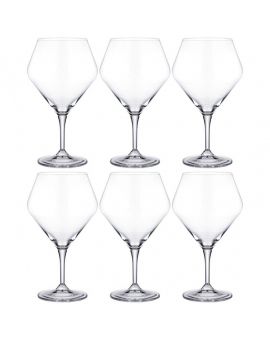 6 bohemia crystal red wine glasses "Gavia" 610ml