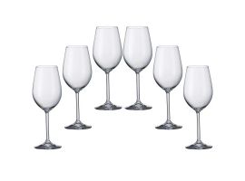 6 bohemia crystal red wine glasses "Colibri" 580 ml