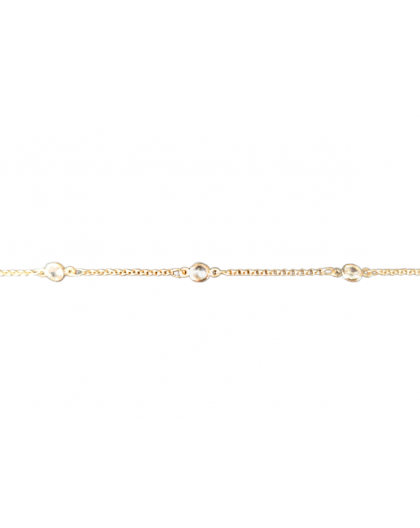 Eyewear chain in gold color with zircons