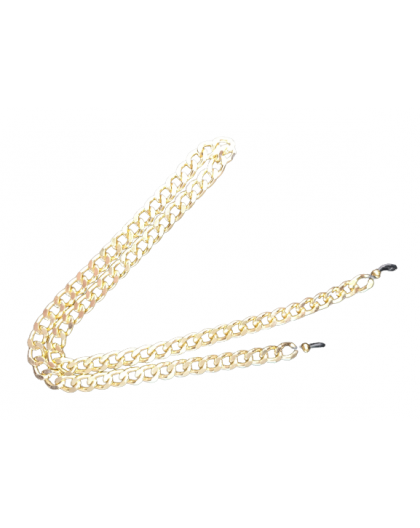 Eyewear chain in gold color with zircons