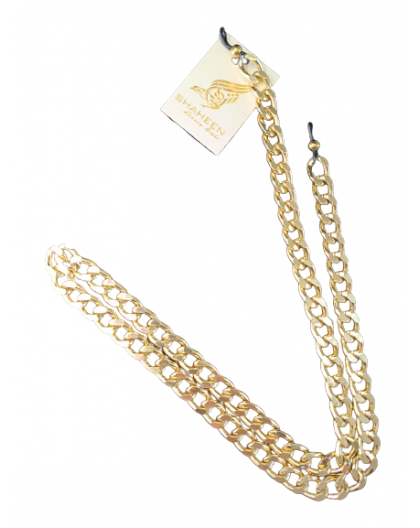 Eyewear chain in gold color with zircons