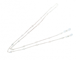 Shaheen Eyewear chain "Silver tears" in silver color with zircons