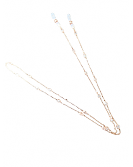 Shaheen Eyewear chain "Rose Tears" in rose gold color with zircons