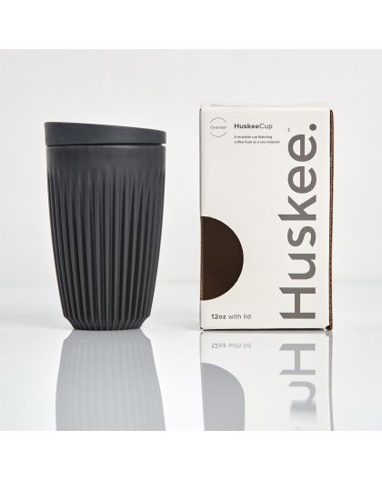 HuskeeCup Range 12oz Cup & Lid Charcoal