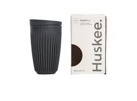 Huskee Cup Range 12oz Cup & Lid Charcoal