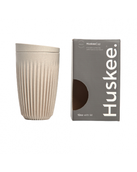 Huskee Cup Range 12oz Cup & Lid Natural