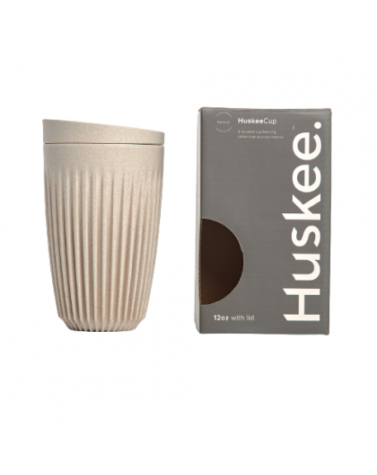 HuskeeCup Range 12oz Cup & Lid Natural