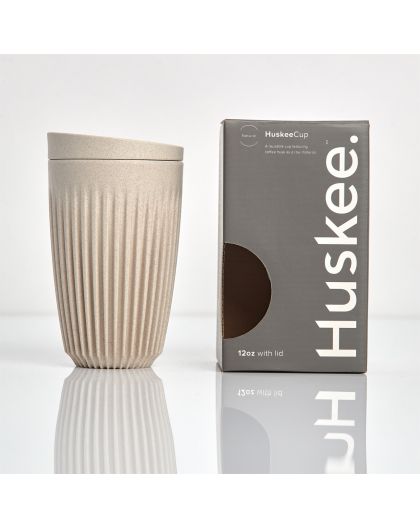 HuskeeCup Range 12oz Cup & Lid Natural
