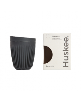 Huskee Cup Range 8oz Cup & Lid Charcoal