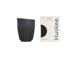 Huskee Cup Range 8oz Cup & Lid Charcoal
