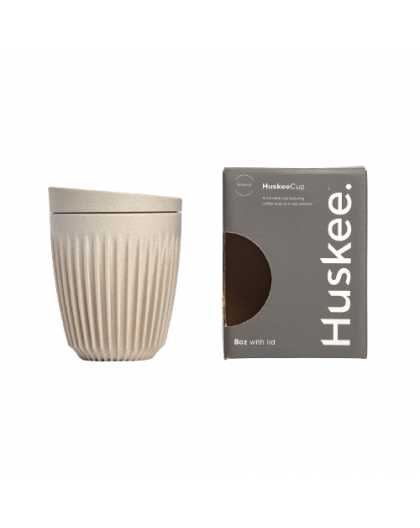 HuskeeCup Range 8oz Cup & Lid Natural