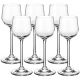 6 bohemia crystal glasses for liquor "Strix"