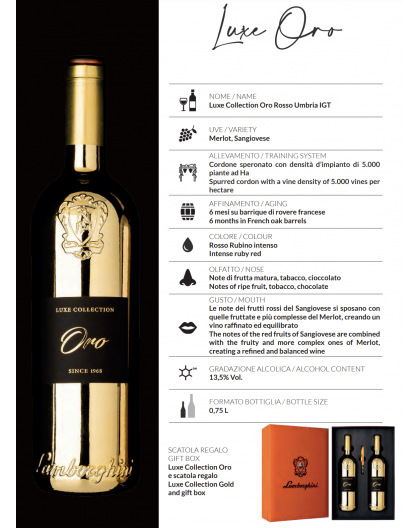 Lamborghini wine ORO Luxe