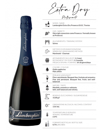 Lamborghini sparkling wine Prosecco  D.O.C
