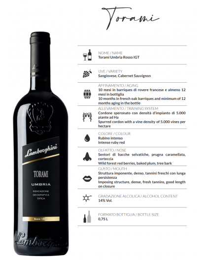 Lamborghini wine Torami IGT Umbria