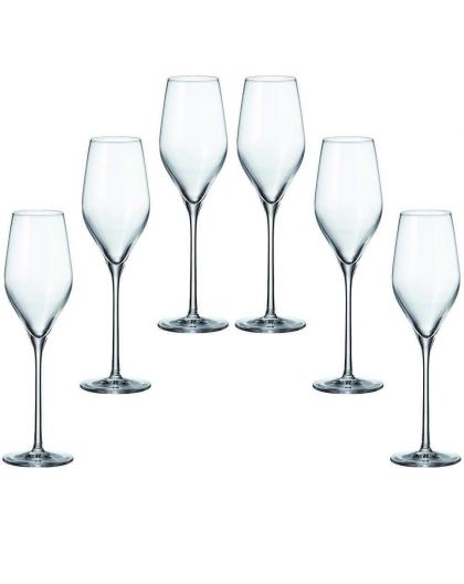 Lamborghini 6 Crystal glasses for sparkling wine