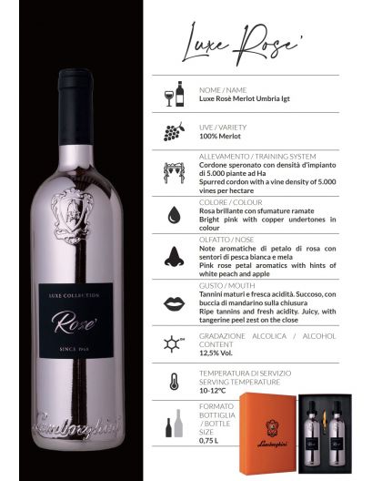 Lamborghini wine Rosé Luxe
