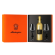 Lamborghini wine gift box with 2 crystal glasses