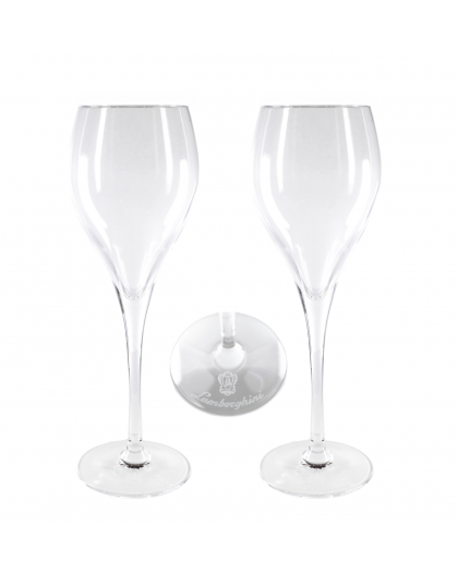 Lamborghini 6 Crystal glasses for sparkling wine