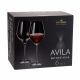 6 Bohemia Crystal  Red wine glasses "Avila"