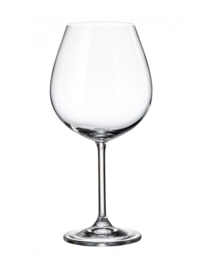6 bohemia crystal red wine glasses "Colibri" 650ml