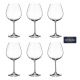 6 bohemia crystal red wine glasses "Colibri" 650ml