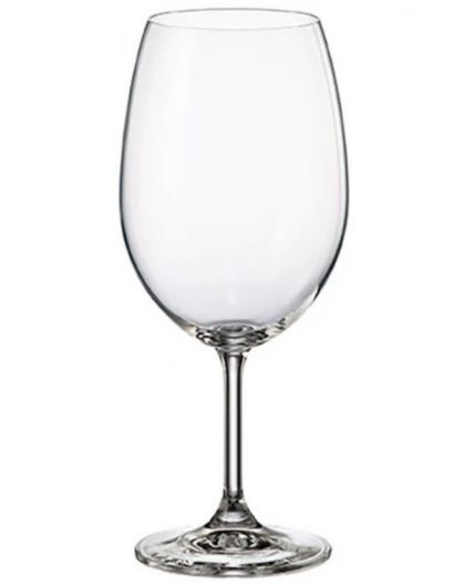 6 bohemia crystal red wine glasses "Cristallin" 590ml