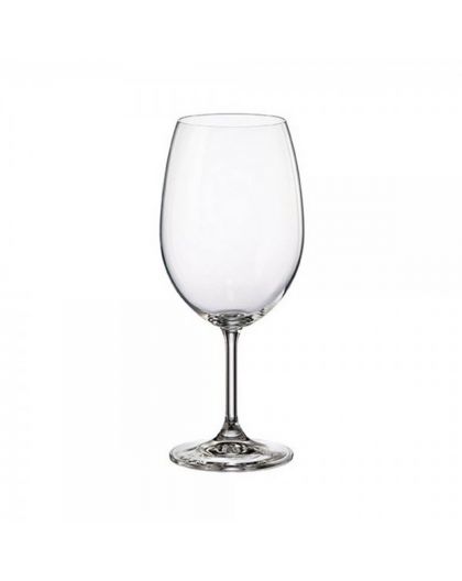 6 bohemia crystal red wine glasses "Cristallin" 450ml