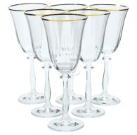 6 bohemia crystal red wine glasses "Angela" 350 ml