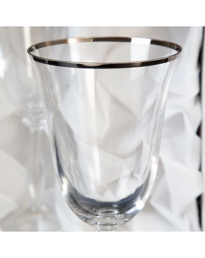 6 bohemia crystal red wine glasses "Angela" 350ml