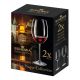 2 bohemia crystal red wine glasses "Golden Prague" 600 ml