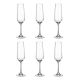 6 Bohemia crystal champagne / sparkling glasses "Strix"