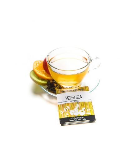 VEERTEA Green Tea & Fruits, 100 tea bags