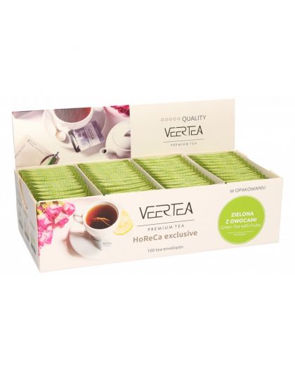 VEERTEA Green Tea & Fruits, 100 tea bags