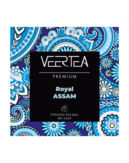 VEERTEA Pyramid Assam Black Tea, 40 Tea bags