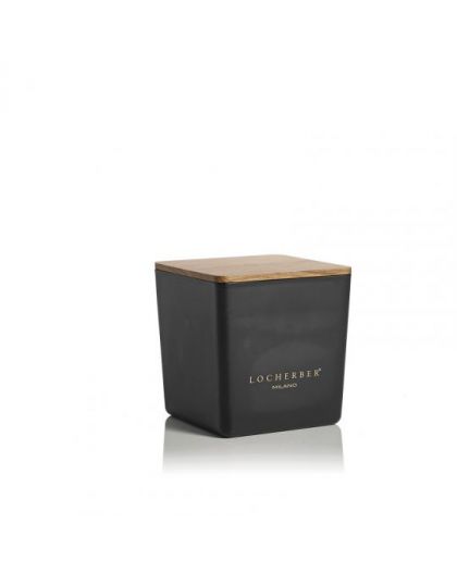 Candle in black mat glass Habana Tabacco