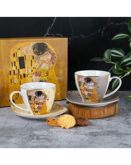 Set of two tea cups "The Kiss" 250ml