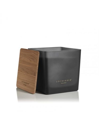 Candle in black mat glass Hejaz Incense