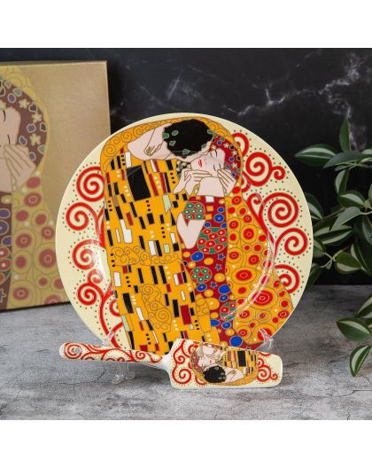 Porcelain Cake plate with spatula "the Kiss" 26.5cm