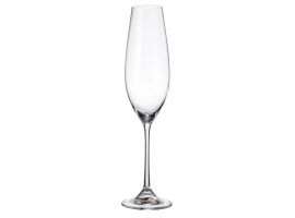 6 Bohemia crystal champagne / sparkling glasses "Columba"