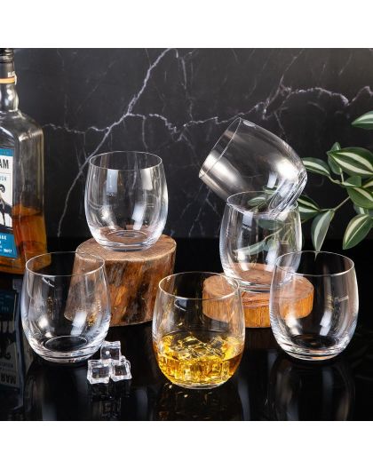 6 Bohemia Crystal glasses for whisky "Mergus"